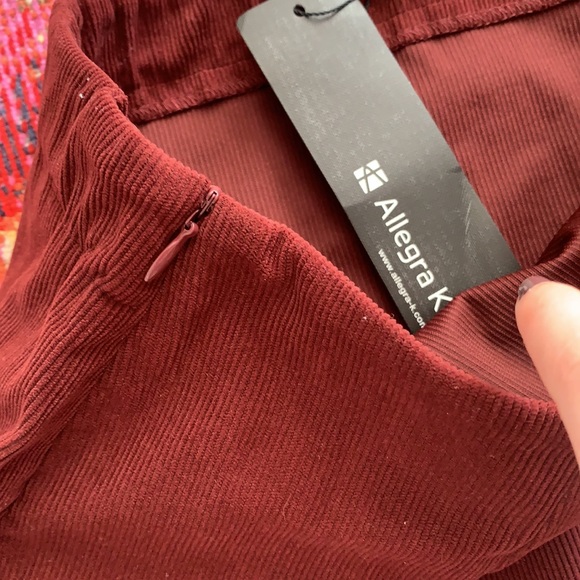 Allegra K Corduroy Button Ruffled Trim Mini Skirt - Picture 8 of 9